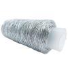 200g/Roll Metallic Crochet Thread Sparkling Silver Polyester Yarn for Knitting Weaving Making Bag Keychain Charm