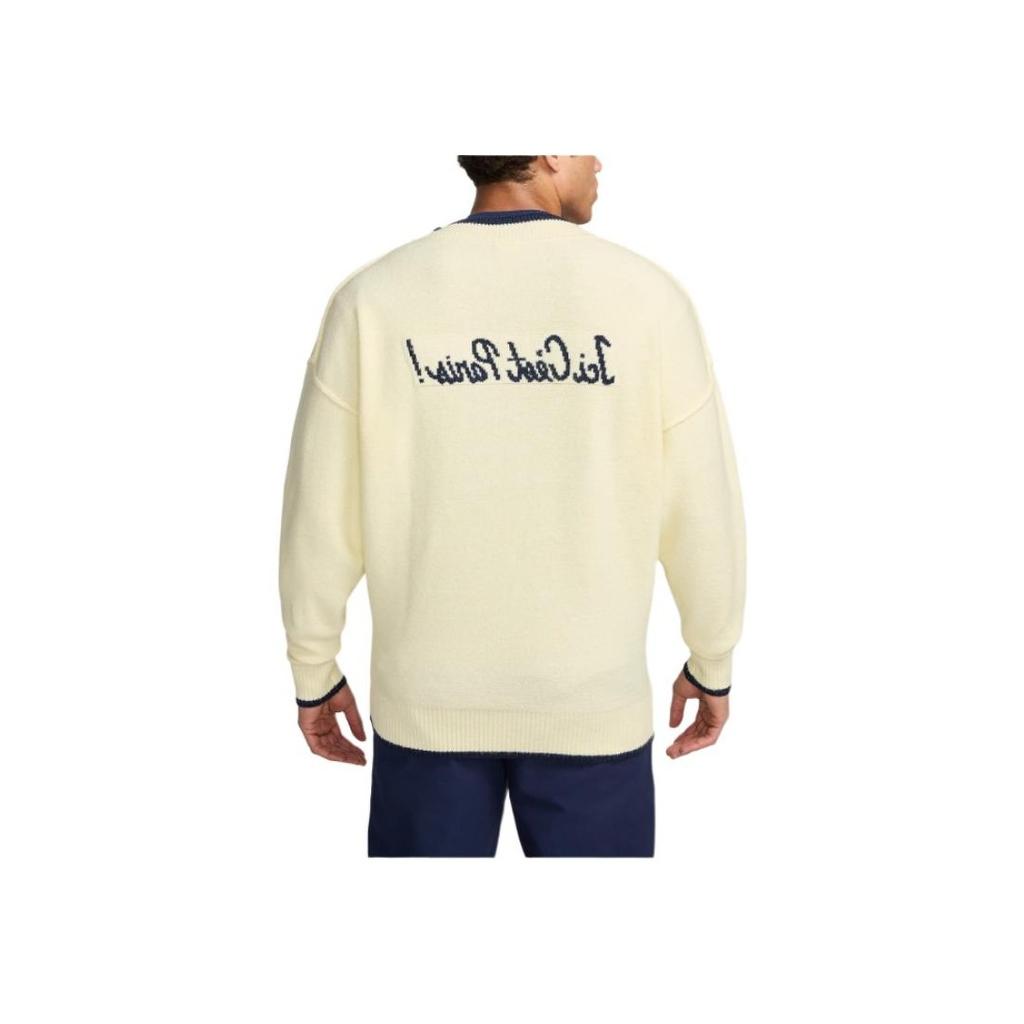 Nike Футбольный свитер Paris Saint-Germain Tech Pack Series с V-образным вырезом и длинными рукавами, трикотажный топ для мужчин, белоснежный FQ7801-744