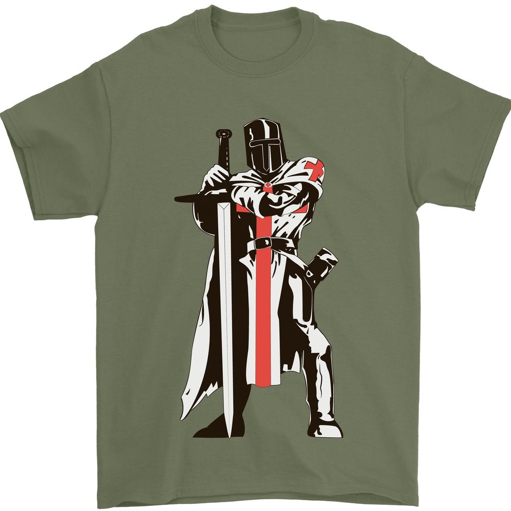 St Georges Day Knights Templar Sword Unisexs TShirt 100 Cotton