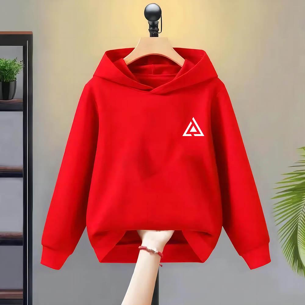 Four Seasons Simple Printing Medium Sized Children's/Children's Sports and Leisure Round Neck Boys' Hoodie Sweatshirt