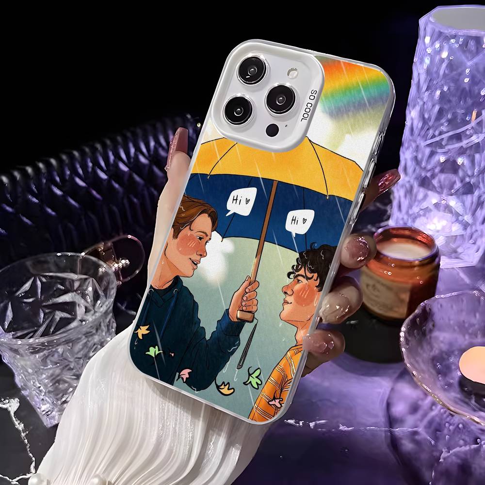 Gay TV H-Heartstopper Phone Case For iPhone 16 15 14 13 12 11 Pro Max White Matte Laser Metallic Aurora Funda