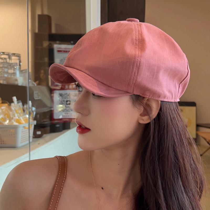 Niche Sweet Cloud Hat Women'S Spring And Summer Literary And Versatile Face Small Octagonal Hat British Compound Duck Tongue Ancient Beret