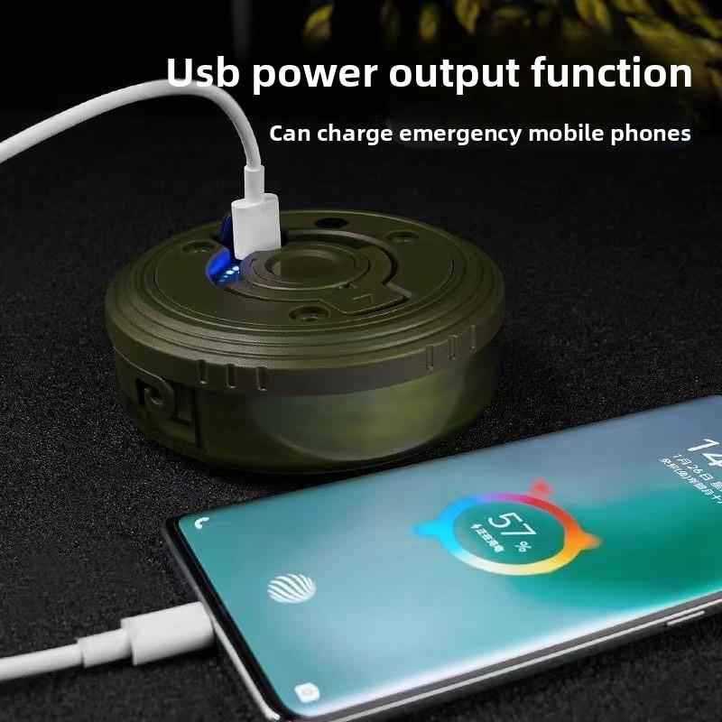 Multifunctional LED Camping String Light USB Charging Outdoor Long Battery Life Colorful Tent Ambient Light Tape Measure Storage Camping
