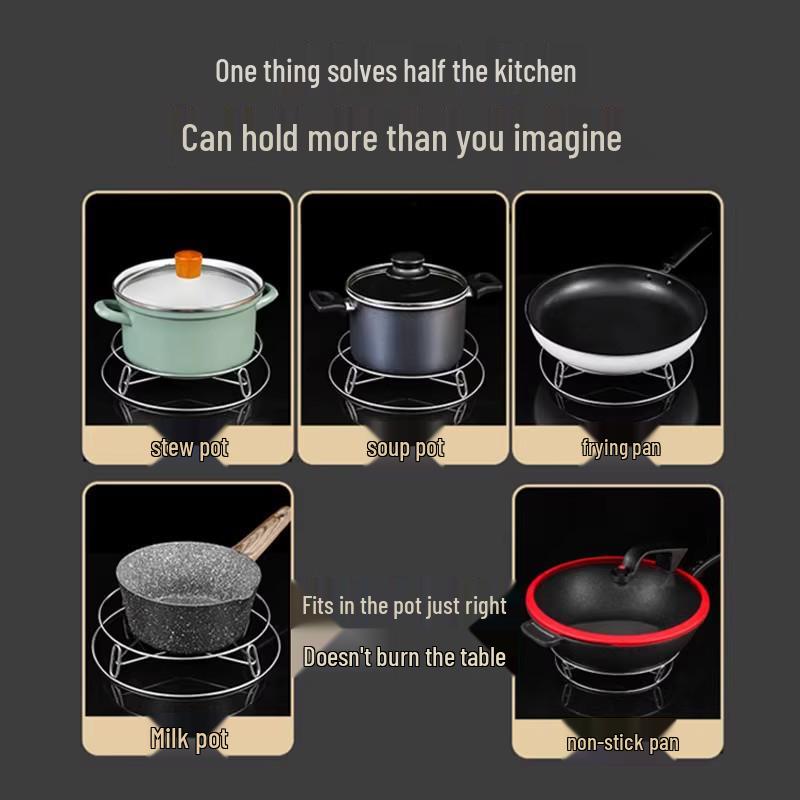 Многофункциональная кухонная подставка для кастрюль из нержавеющей стали с теплоизоляцией и защитой от ожогов