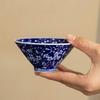 Антикварная сине-белая коническая чайная чашка - фарфоровая чашка Jingdezhen Master Cup, китайская ручная работа, чайная чаша, керамический чайный сервиз Gongfu