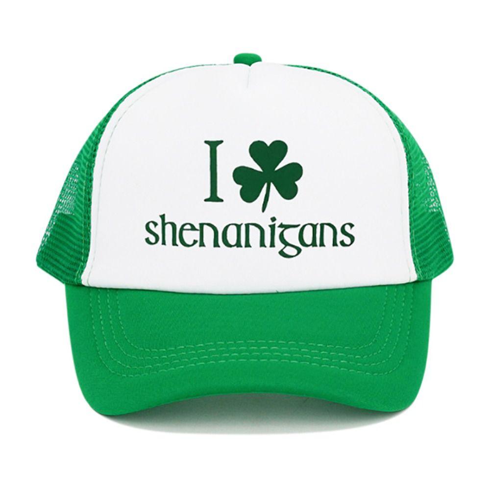 Green Velvet Clover Shamrock Hat Breathable Sun Hat Casual Peaked Cap  St. Patricks Day