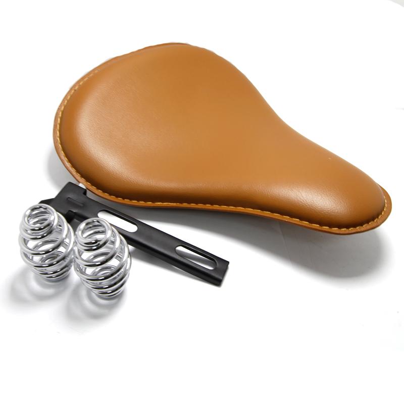 Мотоциклетное пружинное сиденье соло, потертая мягкая кожаная подушка, монтажный комплект для Sportster Bobber Chopper Heritage Springer