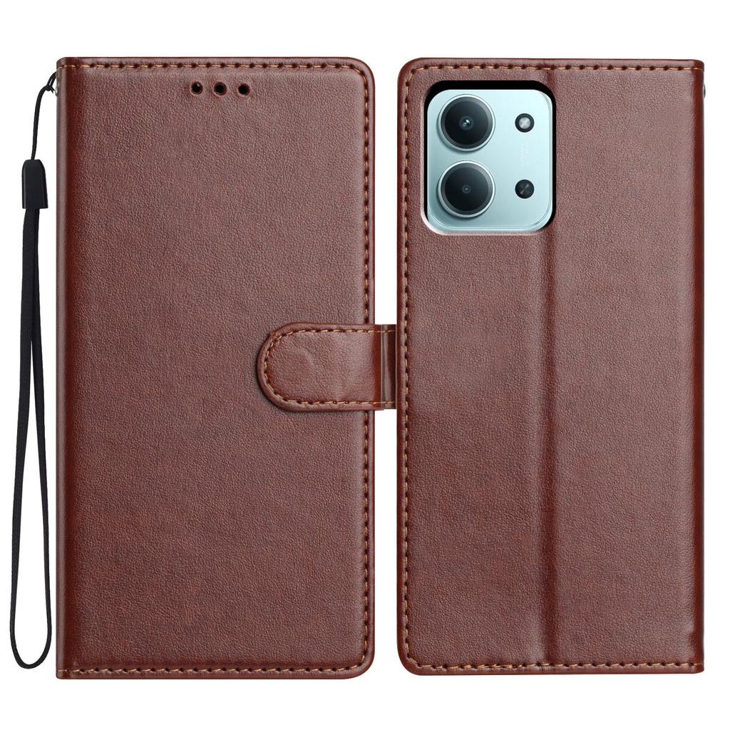 Для Xiaomi Redmi 15C 5G (США) (173мм)/15C 4G (США) (173мм) Кожаный чехол-кошелек-подставка для телефона с удобным ремешком