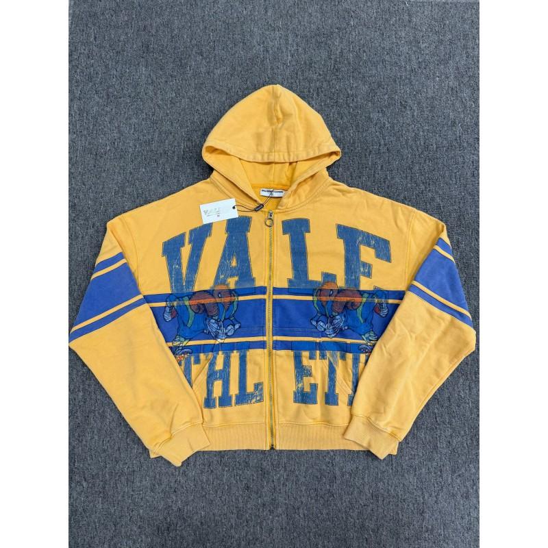 Vale Valley American High Street Hoodie Vintage Washed Loose Fit Graphic Print Sweatshirt Women
