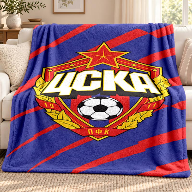 CSKA Moscow blanket Flannel Blanket Soft Cozy Plush Throw for Sofa Bed Lightweight Home Decoration Outdoor camping