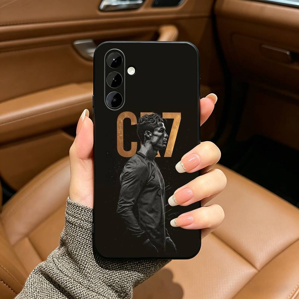 Черный мягкий силиконовый чехол для телефона C-R-7 R-Ronaldo для Samsung Galaxy A73, A71, A72, A70, A53, A52, A51