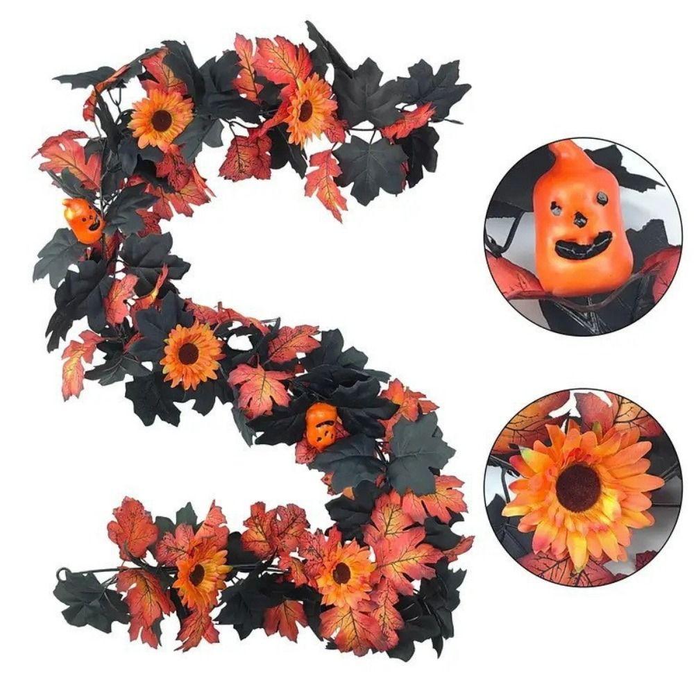 Silk Halloween Leaf Vines Realistic Artificial Hanging Vine Garland Table Decoration