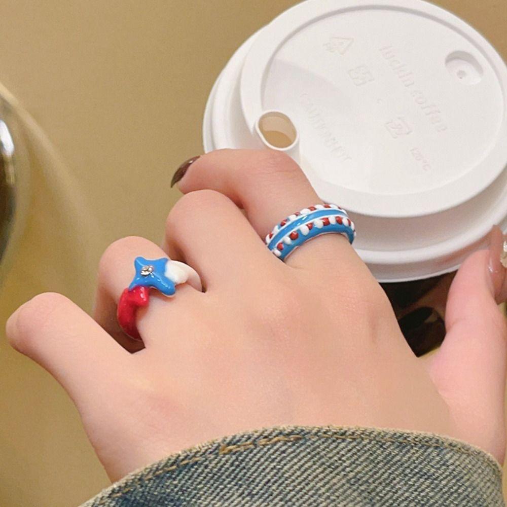 Кольцо с глазурью Dopamine Glaze, уникальное кольцо-сердечко, модное кольцо-открытие, подарок на День святого Валентина