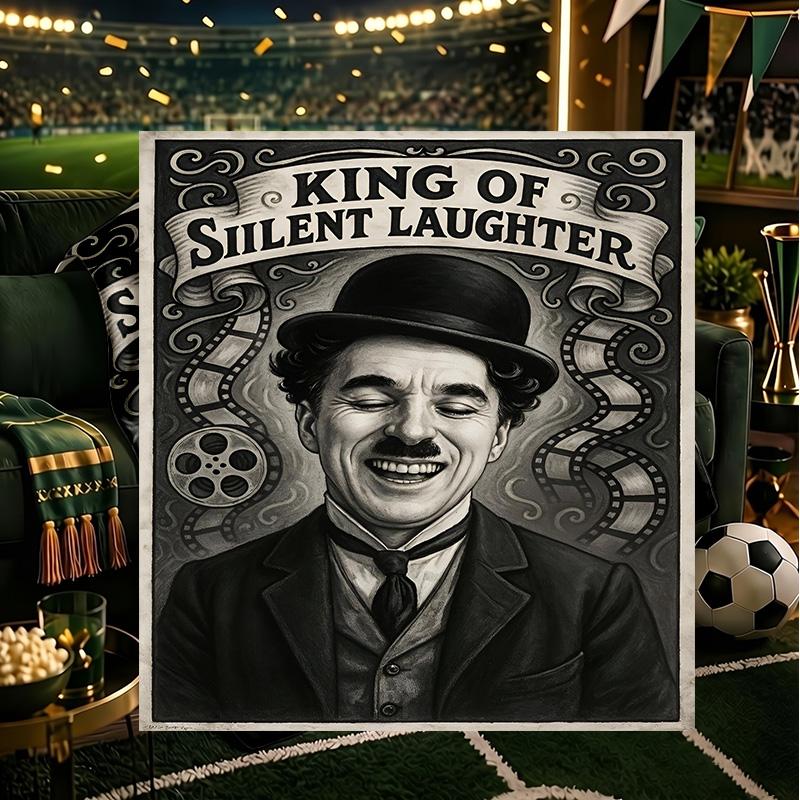 Silent Laughter Charlie Blanket Lightweight Flannel Bedding Blanket Perfect for Travel, Camping, Living Rooms, Offices, Sofas, Fan Christmas gift