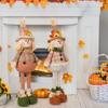 Thanksgiving Scarecrow Sunflower Maple Leaf Telescopic Doll Figurine