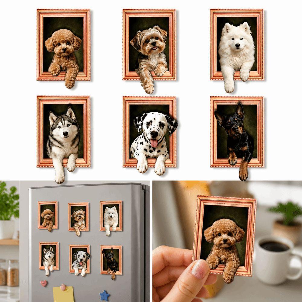 3D Cartoon Animal Magnetic Photo Frame Framed Picture Style Wooden Magnet Office Board