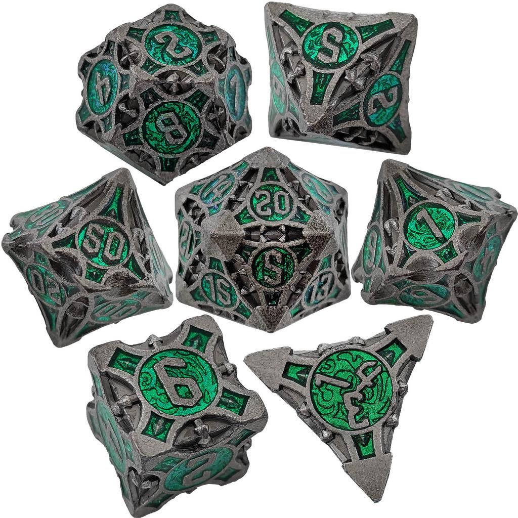 Metal coc running dice dnd dragons and dungeons multi-faceted rpg dice cthulhu d20 настольная игра