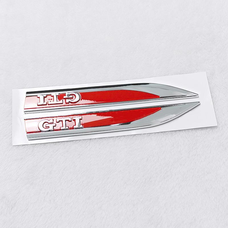 BPT1 Hot 2pcs Rline R GTI GLI Emblem Car Fender Side Wing Auto Sticker Accessories For Volkswagen VW Golf MK8 Polo Passat Magotan Tiglt2