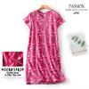 Plus Size Summer Women Nightdress Short Sleeve Cute Cartoon Sleepwear Sweet O Neck Nightgowns Pyjamas Lady's Cotton Sleepdress