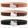 Металлический Женский Пояс Hello Kitty Декоративный С Принтом Букв и Стразами Для Повседневной и Нарядной Одежды