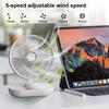 Portable Desk Fan Mini Desktop Fan Small Table Fan USB Rechargeable Quiet Air Circulator Electric Desk Fan with Digital Display