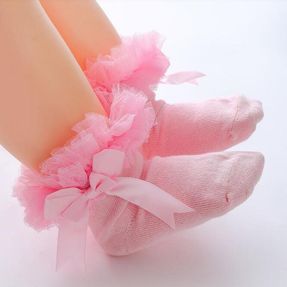 Детские кружевные носки детские хлопковые носки для девочек детские кружевные носки с бантом принцессы