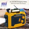 Emergency Weather Radio,Outdoor Portable Hand Crank Radio Solar Powered,AM/FM, SOS Alarm,LED Reading Lamp,Flashlight,Power Bank