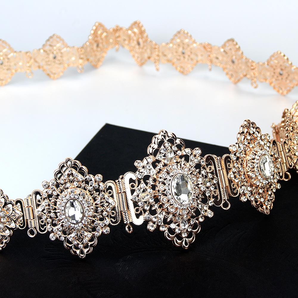 Женский пояс золотого цвета с металлической цепочкой на талию и кристаллами, свадебные украшения, пояс для халата