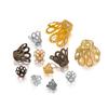 100pcs/lot Gold Silve Vintage Flowers Filigree Beads Caps Charms for Pendant Diy Jewelry Making Finding Supplies Accessories