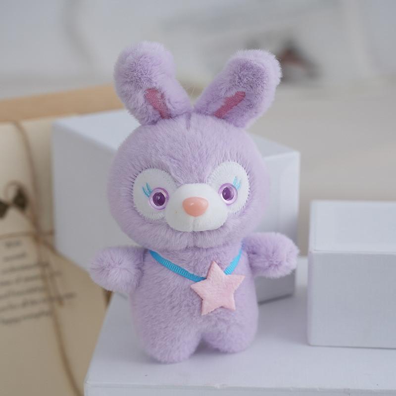 Очаровательный брелок-заяц из плюша с мягким мехом и наполнителем из полипропиленового хлопка для украшения сумки