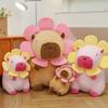 Sunflower Plush Capybara Toys Adorable Cartoon Girl Kid Holiday Dolls Gifts