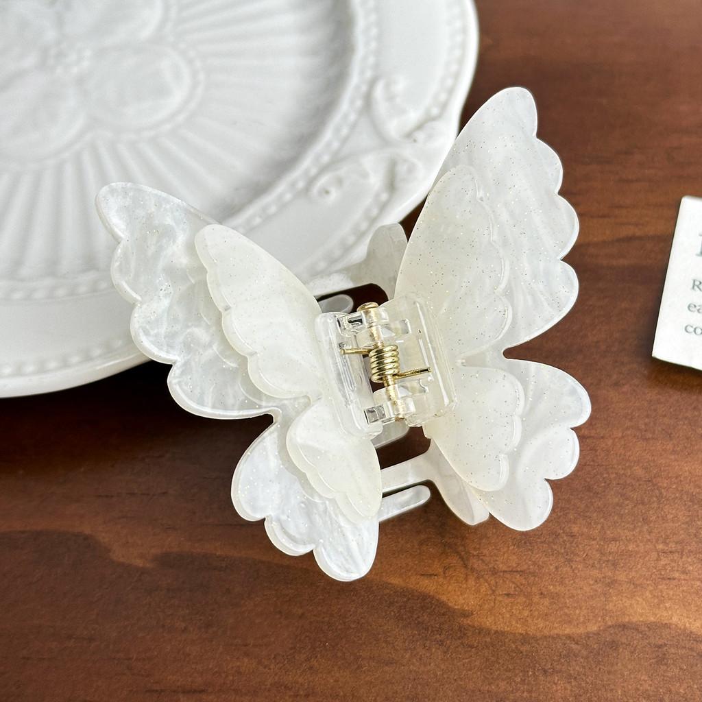 Fashionable Acrylic Double Layer Butterfly Hair Claw Chic And Versatile Accessory For Women