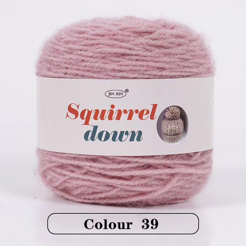 SquirrelWool 150 г Пледовое одеяло ручной вязки из меха белки с дизайном в виде букета роз