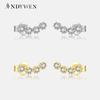 925 Sterling Silver Gold Pendientes Motion Stud Earring Piercing Line Cuff Women Wedding Jewelry 2023 Jewels
