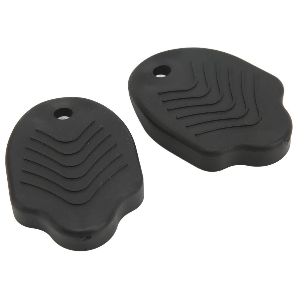 1 Pair Cycling Cleats Cover Rubber Bike Shoe Cleats Protective Cover for Mountain Bike Black