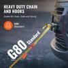 SucceBuy G80 J Hook Chain Long Shank Towing Chain with RTJ Cluster Hooks & Grab Hook Transport Truck Chains for Trailer Recovery