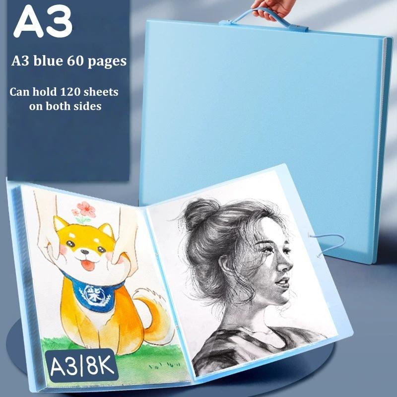 Папка-хранитель для брошюр формата А3. Папка для рисунков, Книга для коллекции сертификатов, Коллекция живописных и художественных работ, Сумка для хранения