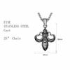 Cool Mens Fashion Stainless Steel Fleur De Lis Pendant Necklace Jewelry Chain
