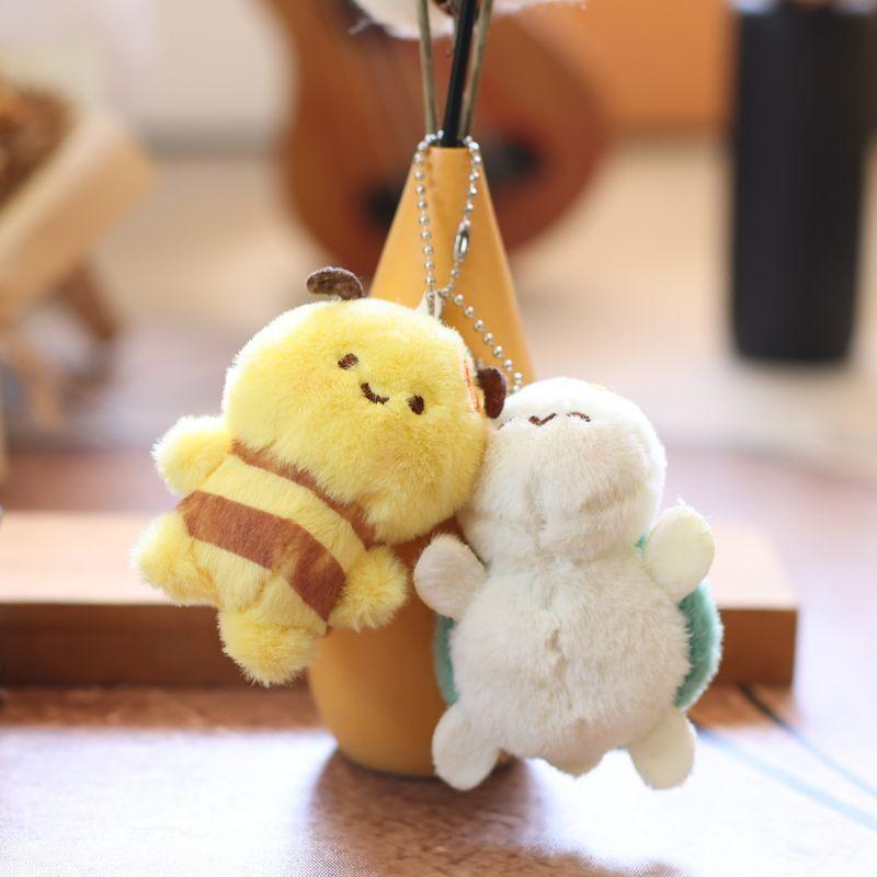 Bee Plush Turtle Pendant Bag Accessory Keychain Animal Doll Decoration Toys