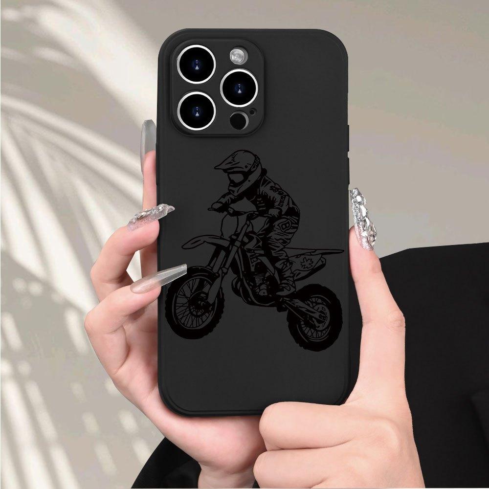 Чехол для телефона мотоциклиста-эндуриста подходит для iPhone 17 16 15 14 13 12 11 Pro/ Max /Plus противоударная задняя крышка