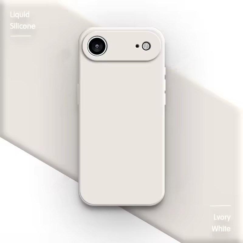 Soft Phone Case for iPhone 17 Air 16E 15 14 13 Mini 12 11 Pro Max Plus 6/7/8 X XR SE Funda Square Liquid Silicone Camera Lens Protection Back Cover