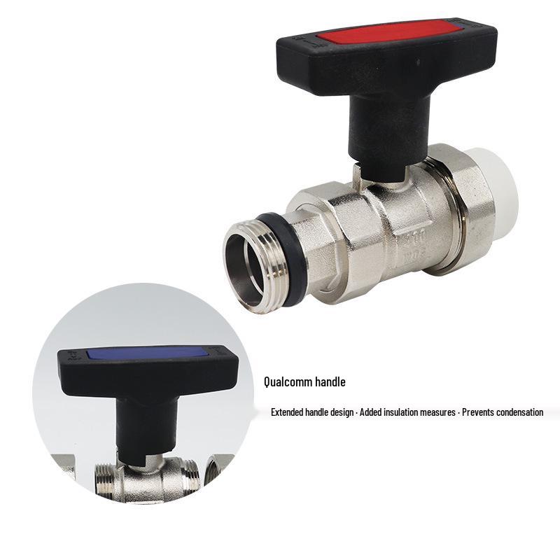Dual-Use All Copper High Flow Ball Valve for AC and Floor Heating