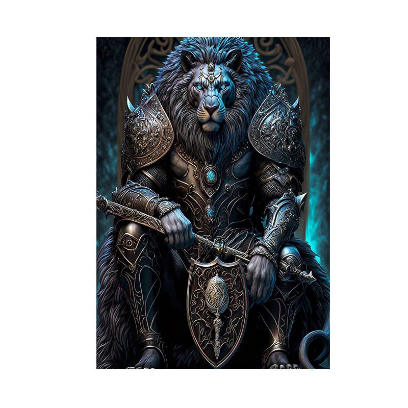 Лев настенная живопись холст стерео эффект абстрактный плакат с изображением животных и принты украшение стены картина для гостиной домашний декор