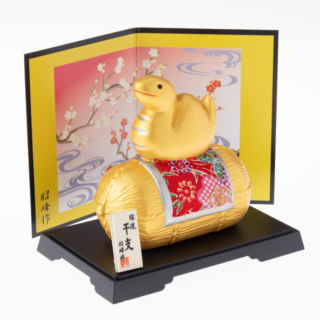 Seto Togeisha 2025 Zodiac Figurine Compact Snake Snake New Year Decoration Good Luck Chirimen Fukumi Medium Shohogama 116