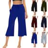 Ayollar uchun keng paqli kundalik yozgi ipli keng kesimli qulay sport shimlari, cho'ntakli pijama
