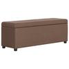 VidaXL Bench with Storage Compartment 116 Cm Brown Polyester