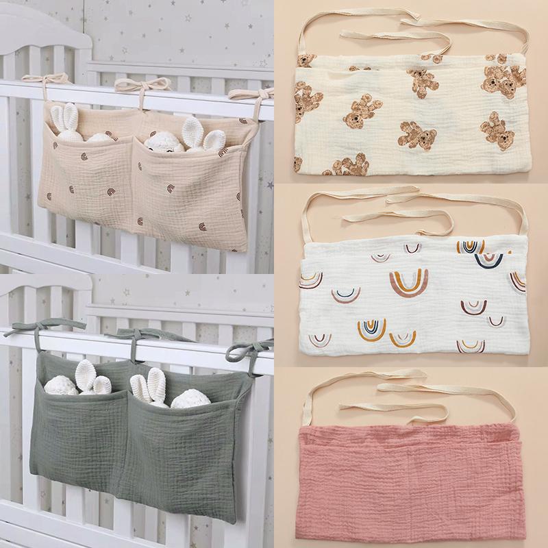 1PC Baby Crib Storage Bag Multifunctional Newborn Bedside Organizer Kids Baby Stroller Bag