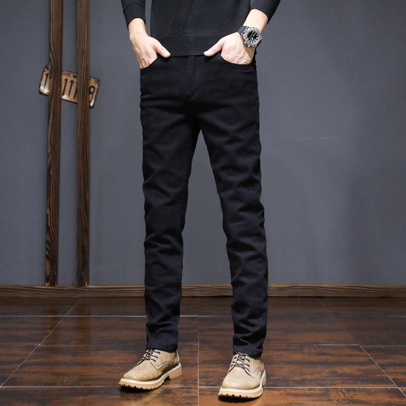 Мужские узкие джинсы Stretch Straight Tube Slim Мужские джинсы Casual Fashion Универсальные джинсы Высокое качество
