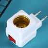 1/2Pcs Spiral Pattern Bulb Socket EU Plug Adapter E27 Thread Connector Durable Lamp Base