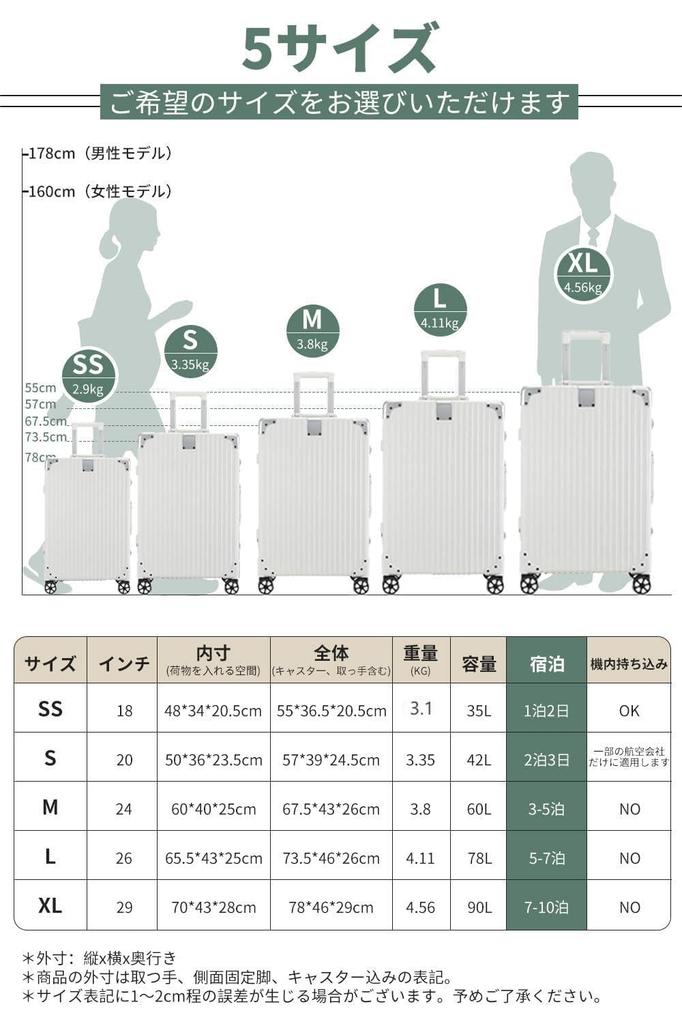 Большой Алюминиевый Сверхбольшой TSA 360 Градусов Двойной Бизнес XL от 7 до 10 100 л Размеры [WanderMore] Чемодан, Кейс, Ручная кладь, Рама, Легкий,